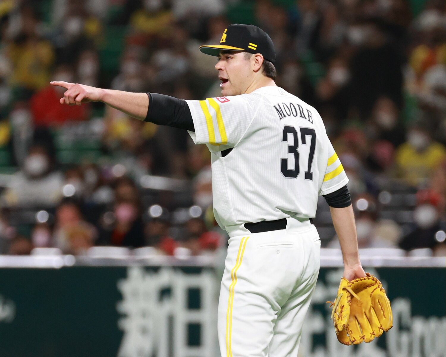 2020年にはソフトバンクでもプレーしたムーア。元同僚・大谷の負傷に心を痛めていた　©JIJI PRESS