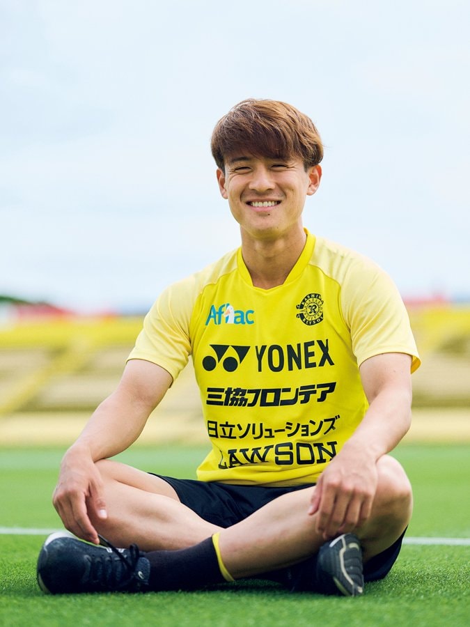 筑波大時代のチームメイト、MF高嶺朋樹。現在、柏レイソルに所属 ©︎Yuki Suenaga