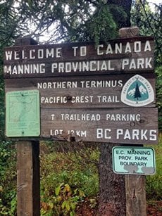 “アメリカ的世界”が終わり、カナダの入り口となったManning Park。 