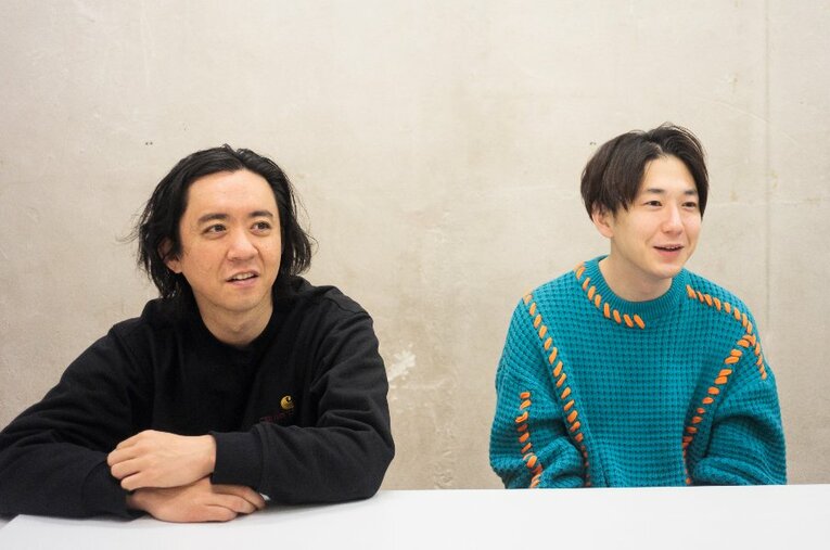 結成5年で初めてのM-1決勝だったダイヤモンド。野澤輸出（ネタ作り担当、写真左）と小野竜輔。吉本興業所属 ／ photograph by Atsushi Hashimoto