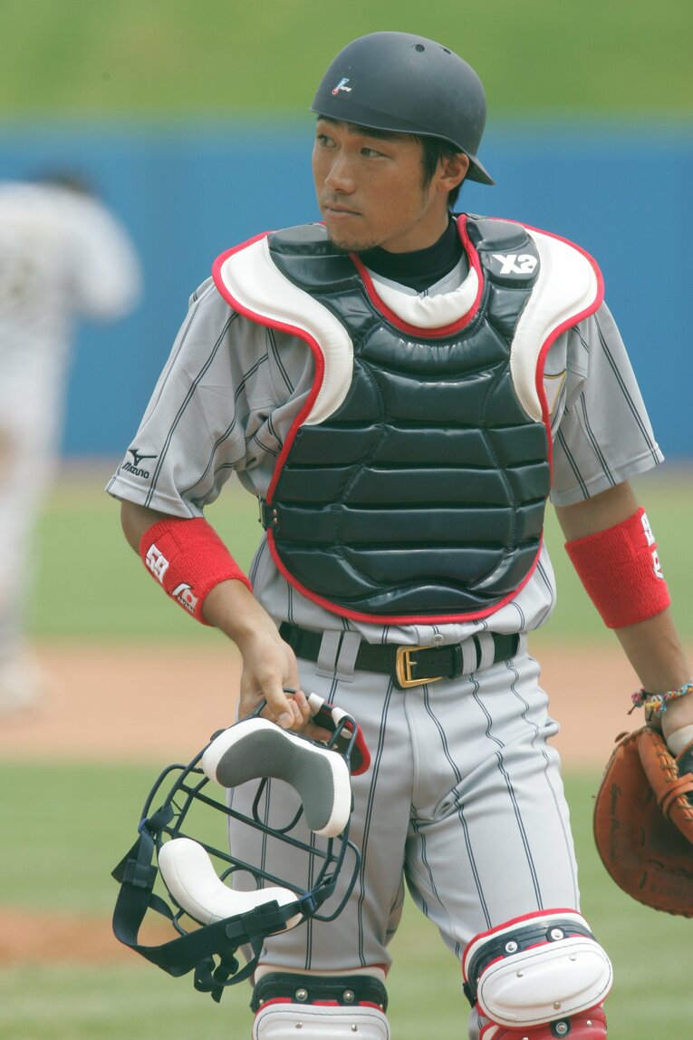 五輪として日本代表のマスクをかぶった相川　©Masaki Fujioka/JMPA