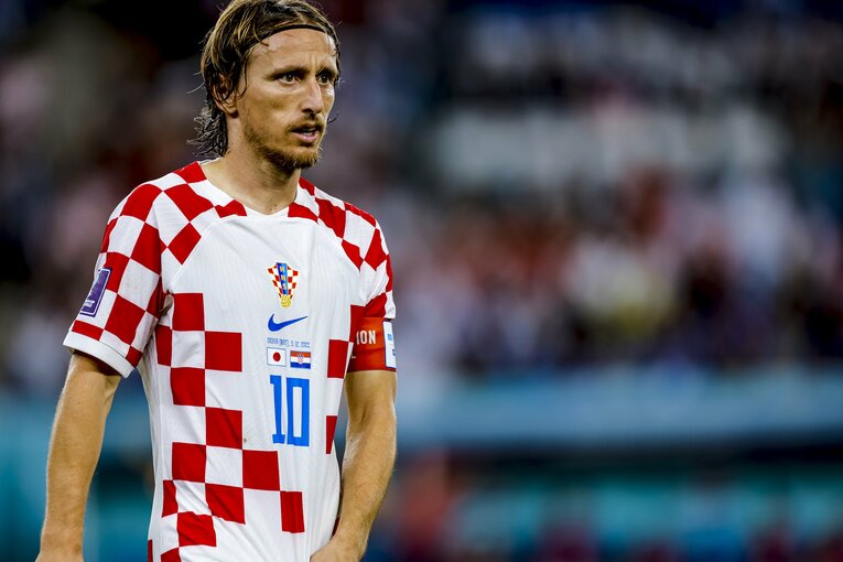 日本戦でのモドリッチ　©Kiichi Matsumoto/JMPA