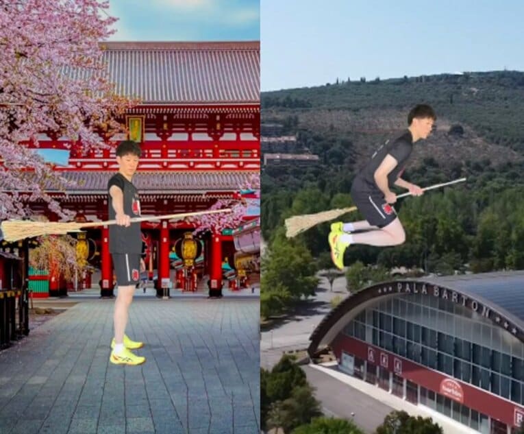 ペルージャのX公式アカウントに投稿され、話題を集めた石川祐希の動画