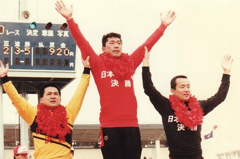 神山が太刀打ちできなかったと語った瀧澤正光（中央、1986年日本選手権）©︎JKA