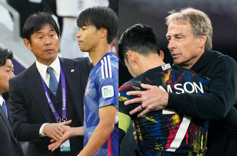 敗軍の将となった森保、クリンスマン両監督は2年後のW杯へ向け、チームをどう立て直すのか ／ photograph by GettyImages