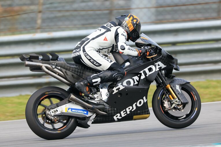 ホンダに移籍したルカ・マローニも精力的にテストをこなした　©Satoshi Endo