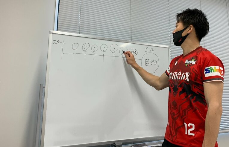 Vリーグ、バレー界への思いを熱く語り始めた高松　©︎Noriko Yonemushi