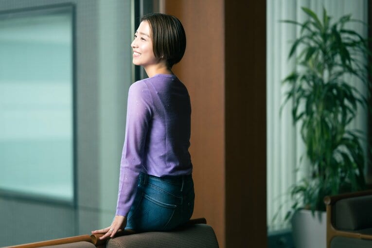 今季からロッテ・美馬学コーチの妻で女優のアンナさん　©Miki Fukano