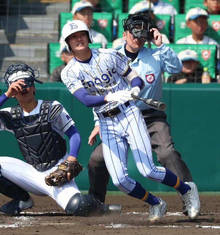 エナジックのキャプテン・砂川は初戦でタイムリー三塁打を放つなど活躍　©JIJI PRESS