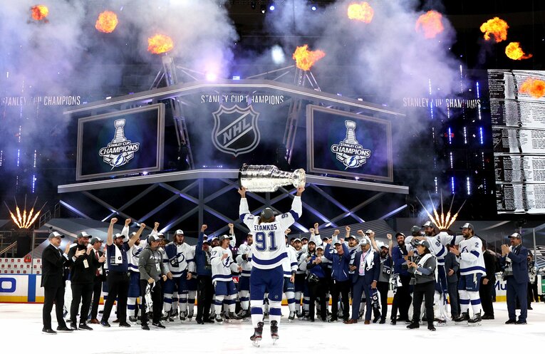 タンパベイ・ライトニングの優勝で幕を閉じたNHL。今季は4カ月遅れでシーズンを終えた　©︎Getty Images