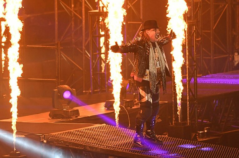 AEWの旗揚げ興行前のタイミングで挑戦状を叩きつけたクリス・ジェリコ。オカダは防衛なるか。 ／ photograph by Essei Hara