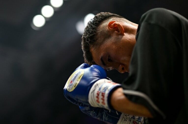 井上尚弥とのスパーリングを繰り返した渡邉卓也（36歳）。当時はフェザー級だったが、3階級下の井上のパワーに驚いたという ／ photograph by Hiroaki Finito Yamaguchi