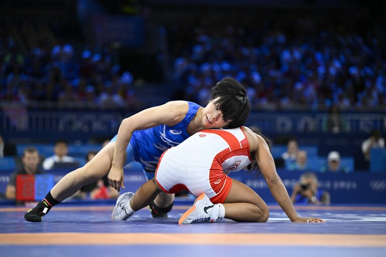 レスリング女子53kg決勝、藤波朱理vs.ルシアジャミレス・ジェペスグスマン　©Asami Enomoto/JMPA