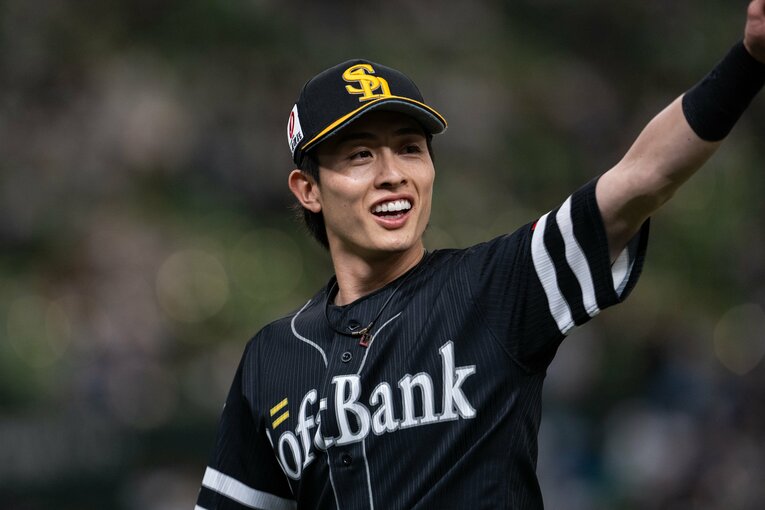 ソフトバンクに所属する周東佑京。岡崎郁は「欲しかった…」と振り返る ©Nanae Suzuki