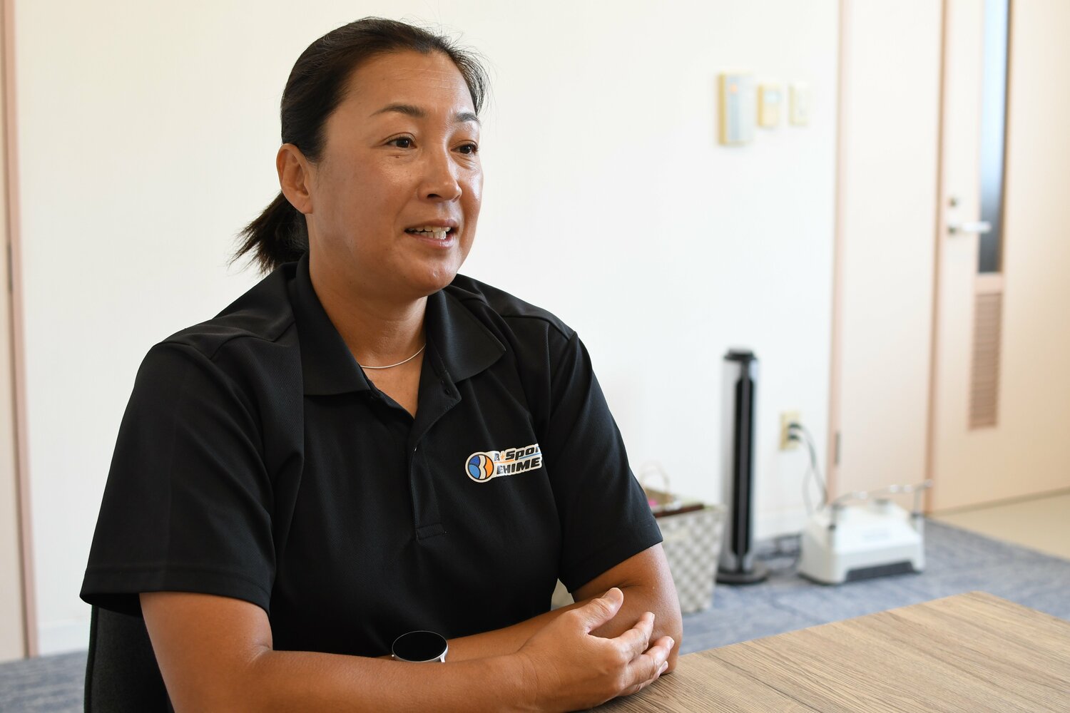 インタビューに答える現在の佐伯美香さん　©NumberWeb