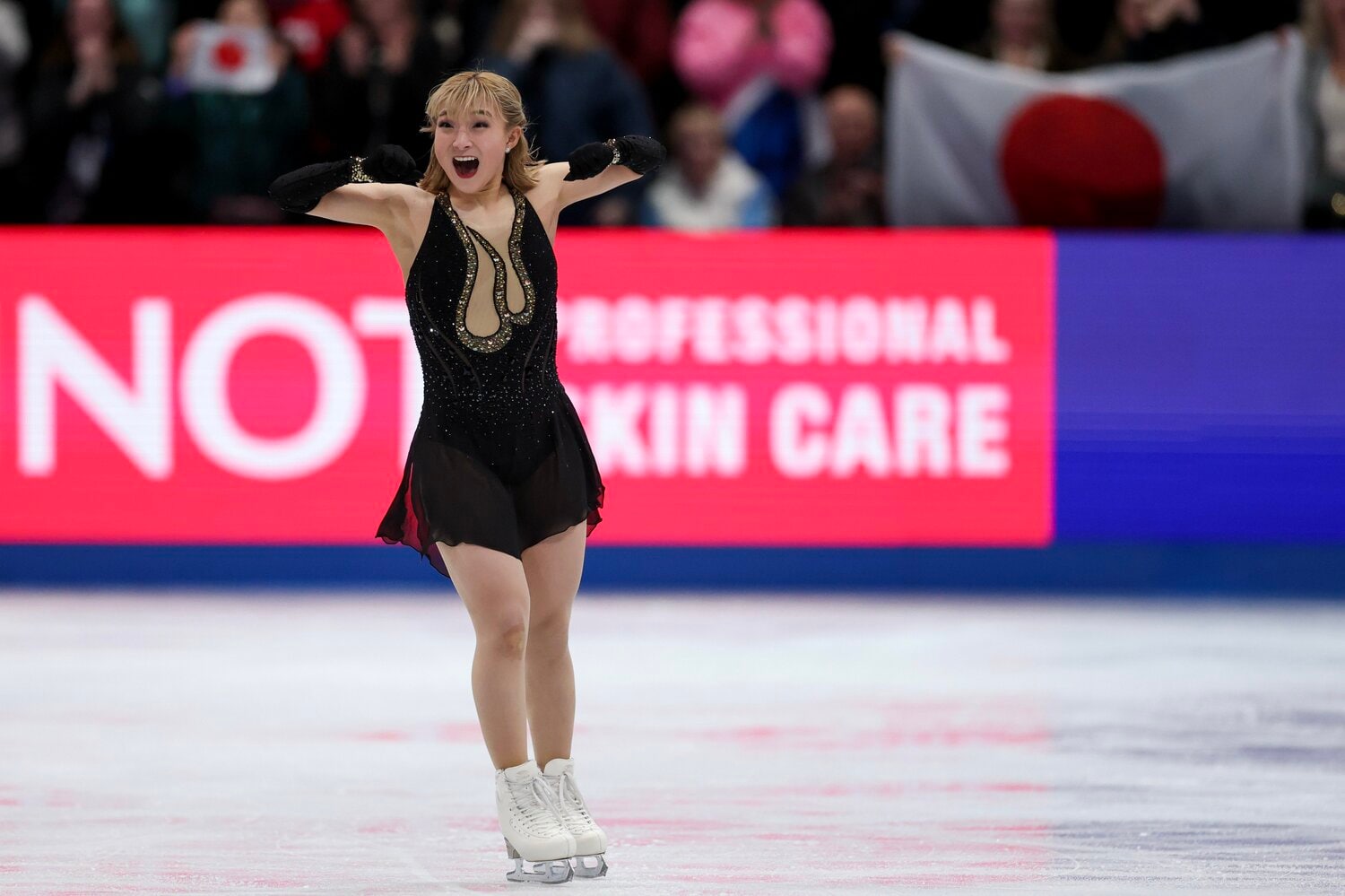 フリーでは会心の演技で笑顔も…　©︎Getty Images