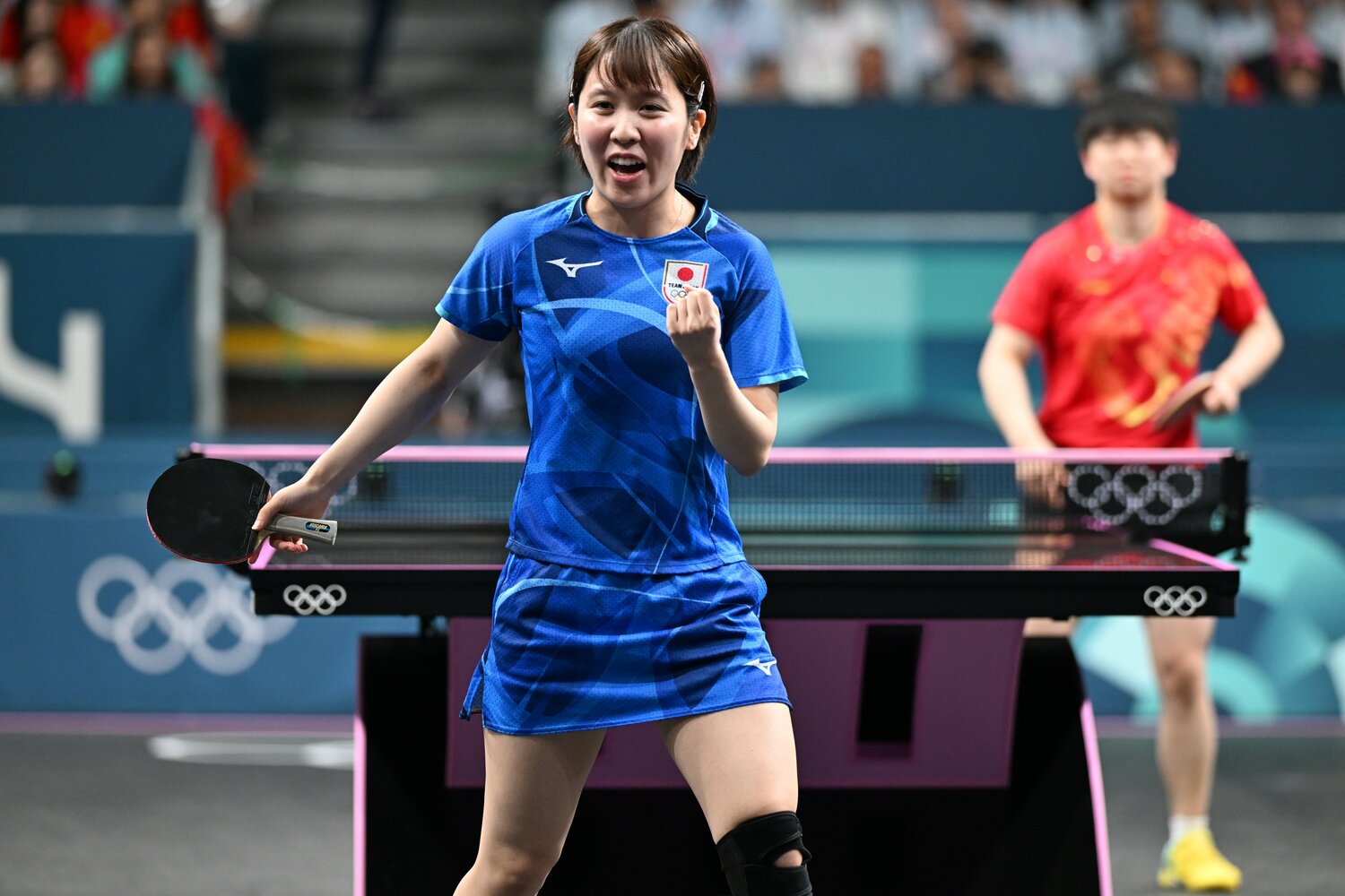 世界1位の孫穎莎(中国)との対戦 ©︎Naoya Sanuki/JMPA