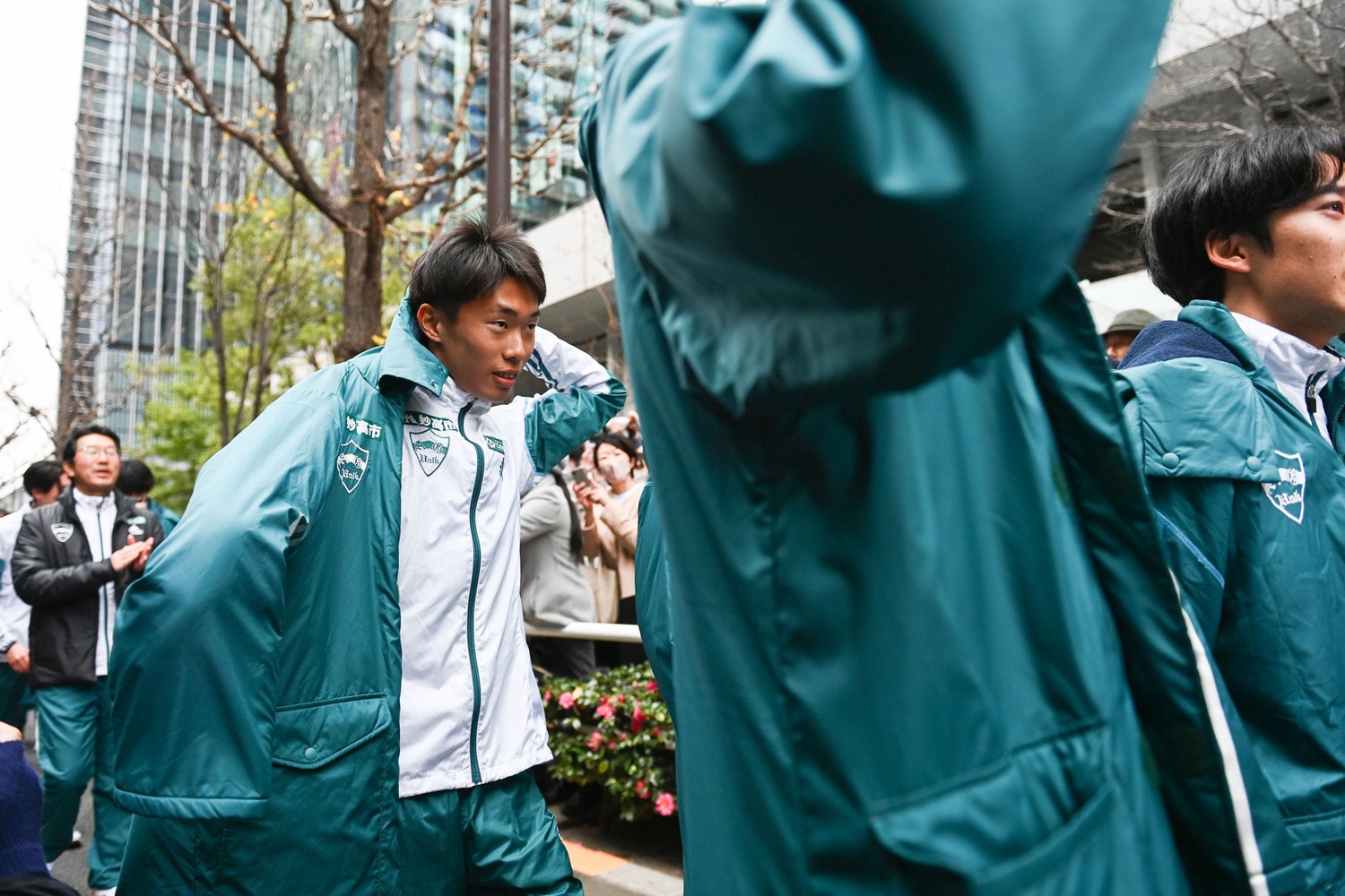 駒澤大応援のスタンスを取る濱野だが、MVPにはのちの逆転劇を生んだ青学大1区・荒巻を選出　©Nanae Suzuki