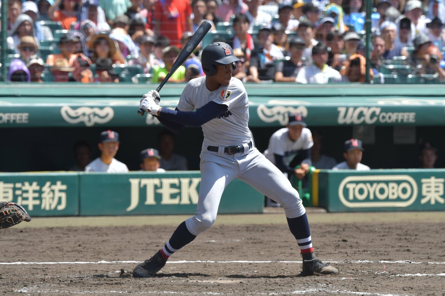 横浜高校時代の万波 ©Hideki Sugiyama