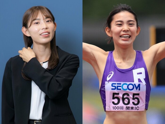 誹謗中傷は「見ないようにしています」…“日本最速女子大生”だった道下美槻(22)がそれでも「SNSのプラス面に目を向けたい」と語るワケ<Number Web> photograph by (L)Nanae Suzuki、(R)AFLO