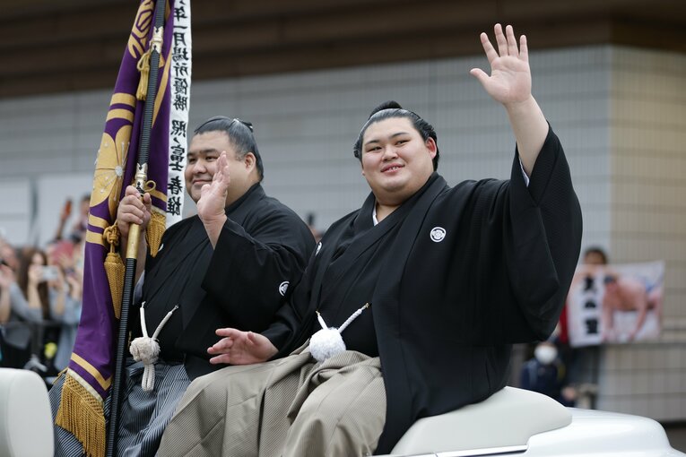 大の里の優勝パレード　©Kiichi Matsumoto/JMPA