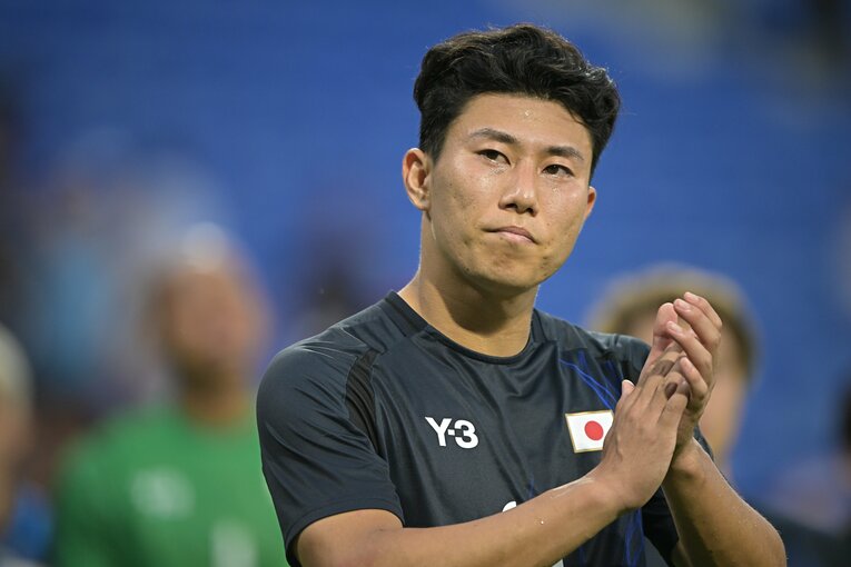 スペイン戦後の細谷真大。その瞳はうるんでいた　©Takuya Kaneko/JMPA