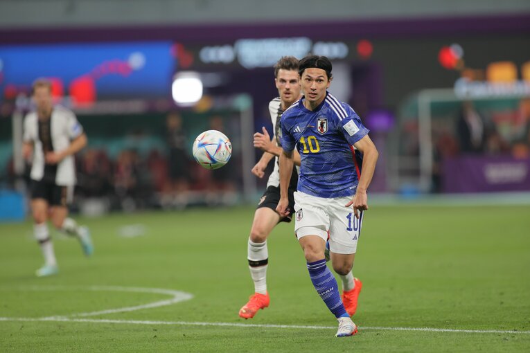 途中出場した南野　©Kaoru Watanabe/JMPA