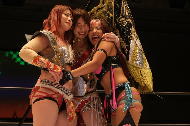 7月7日の後楽園ホール大会では、舞華、白川未奈と共闘した上谷だったが…