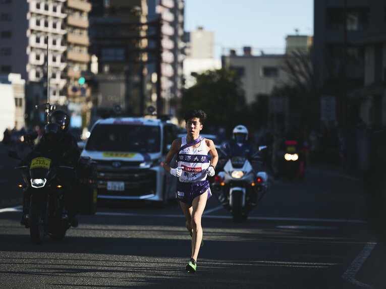 3年連続2区を走った駒大・田澤廉（4年）。昨年は区間賞を獲得している　©Yuki Suenaga