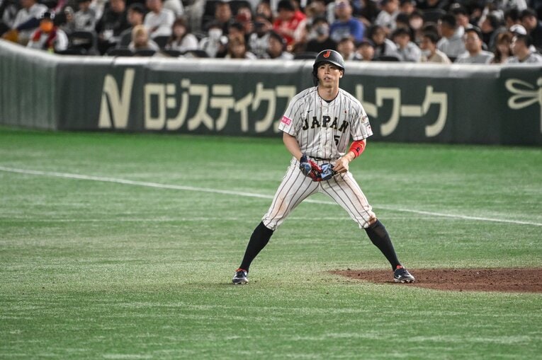 プレミア12米国戦、五十幡は相手投手C・ビューを観察して…　©Nanae Suzuki