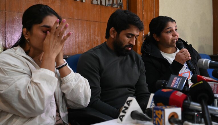 レスリング連盟のブーシャン会長らのセクハラ行為を告発したビネシュ　©Getty Images