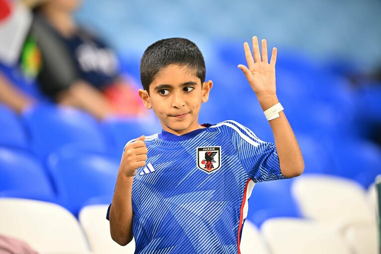 日本戦に訪れた外国人ファン　©Takuya Kaneko/JMPA