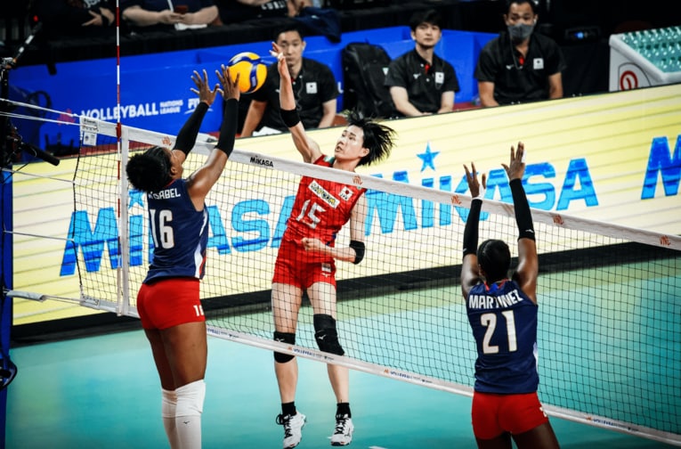 ネーションズリーグ予選ラウンド・ドミニカ共和国戦　©︎FIVB