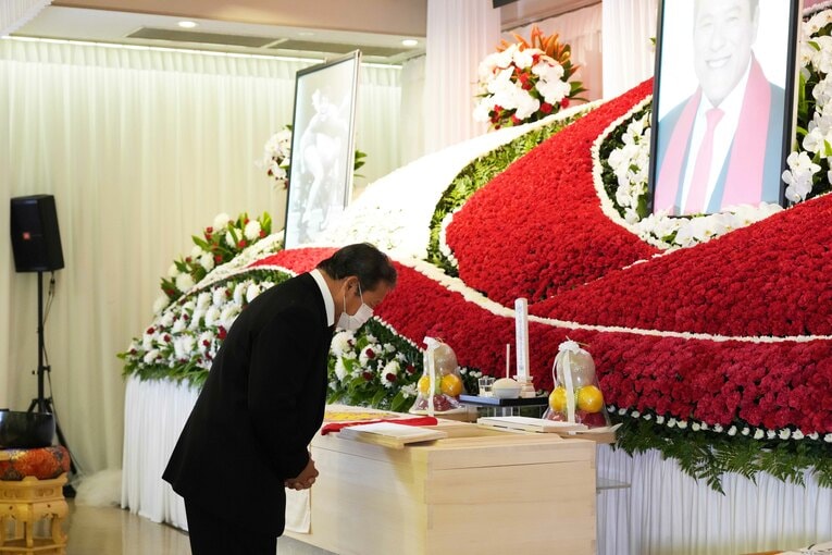 2022年10月14日、猪木さんの告別式に参列した藤波