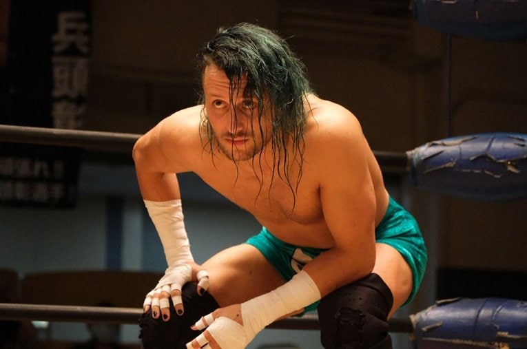 ドリュー・パーカーは血だらけの背中でリーグ戦決勝を闘い抜き、観客を魅了した ／ photograph by Norihiro Hashimoto