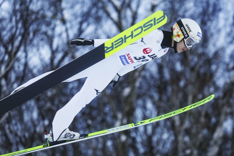 今季、丸山はW杯で6勝を挙げるなど一躍金メダル候補に。ジャンプを始めたのは小4の頃だった　©Kiichi Matsumoto