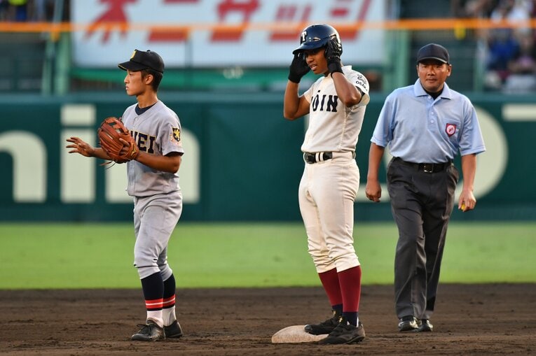 大阪桐蔭・山本ダンテ武蔵 （2017年夏の甲子園3回戦・対仙台育英） ©︎Hideki Sugiyama