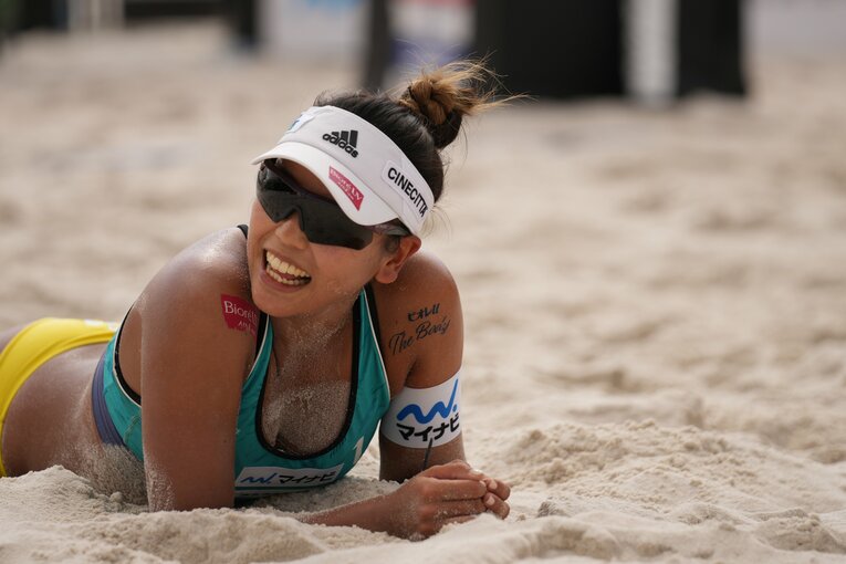 現役時代の坂口佳穂さん　©Kazuaki Matsunaga