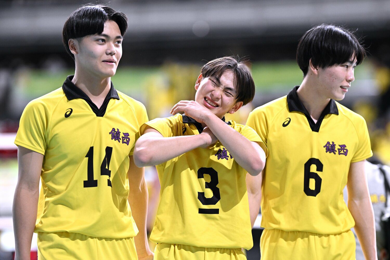 悔しさを滲ませながらも、笑顔で会場を後にした主将・福田空(3番) ©︎Hiroyuki Nakamura