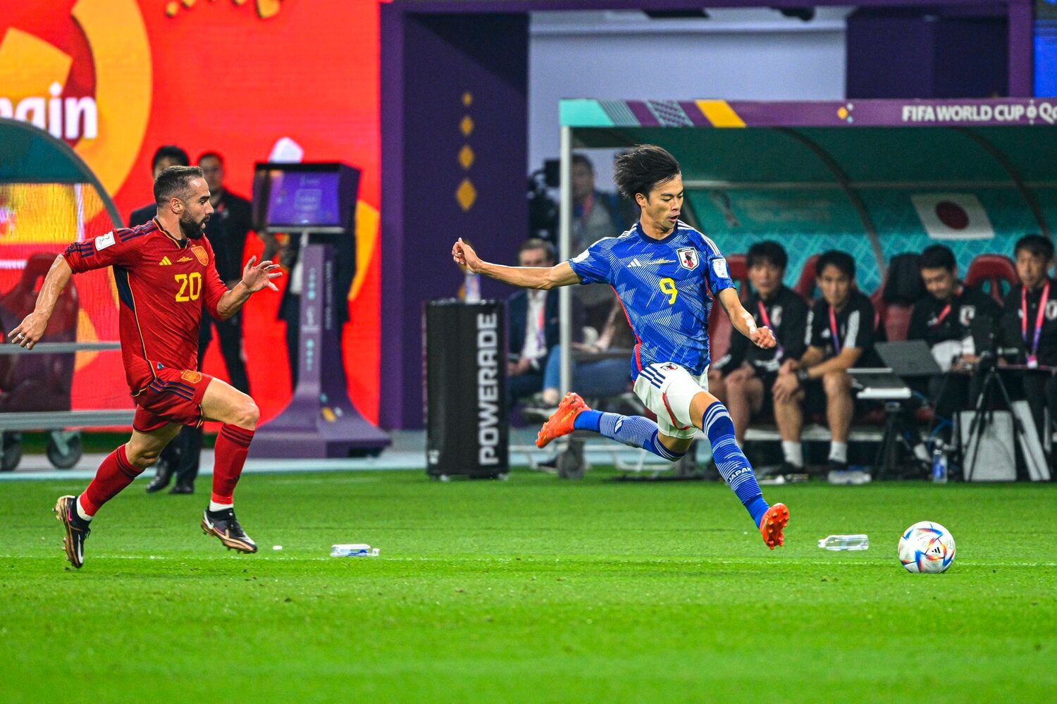 W杯で活躍した日本代表の三笘 ©︎Takuya Sugiyama/JMPA