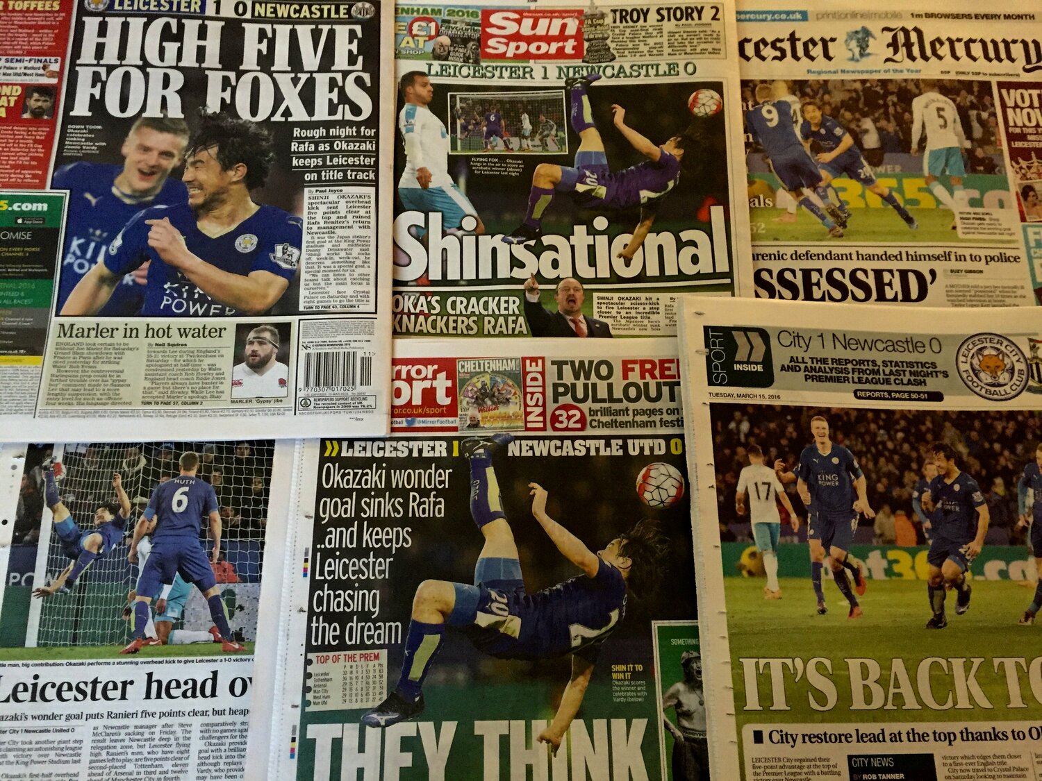 レスター時代もオーバーヘッドシュートを決めるなど、現地紙で絶賛された　©Yusuke Mimura