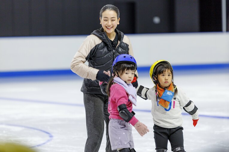 「MAO RINK」オープニングイベントに登場した浅田真央　©Kiichi Matsumoto