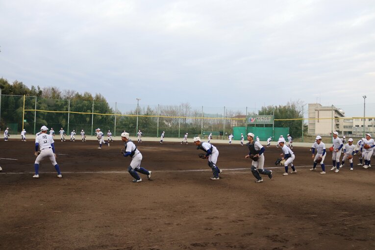 健大高崎の活気ある練習風景　©︎Yu Takagi