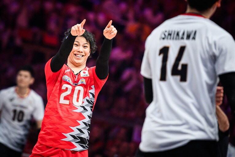 山本智大（VNL準決勝スロベニア戦）©︎Volleyball World