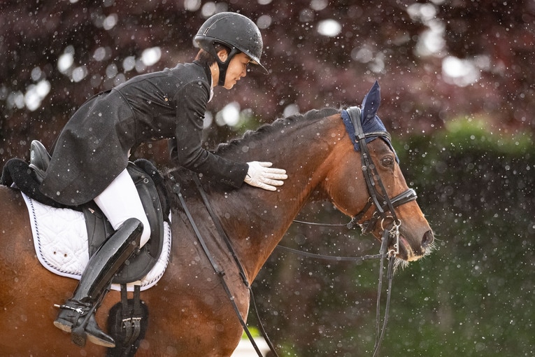 代表選考会直前のCDI4* Achleitenで自由演技の自己ベストを出した茜とジジ