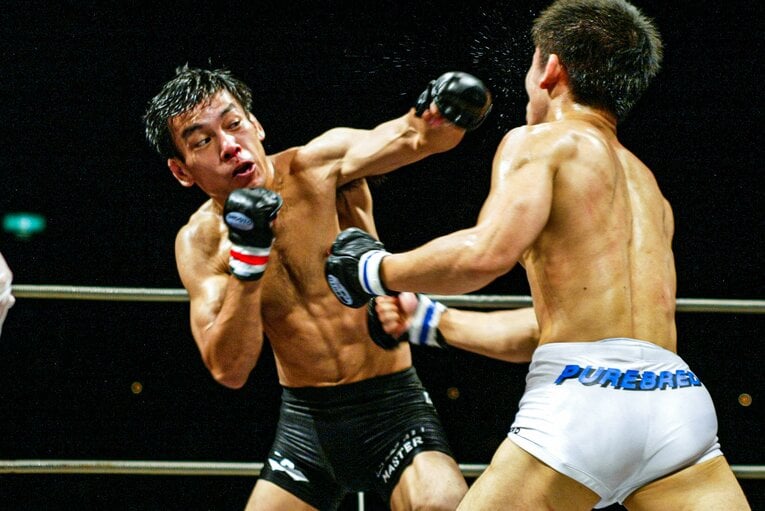 初防衛戦では過去1敗1引き分けの池田久雄と再戦　©Susumu Nagao