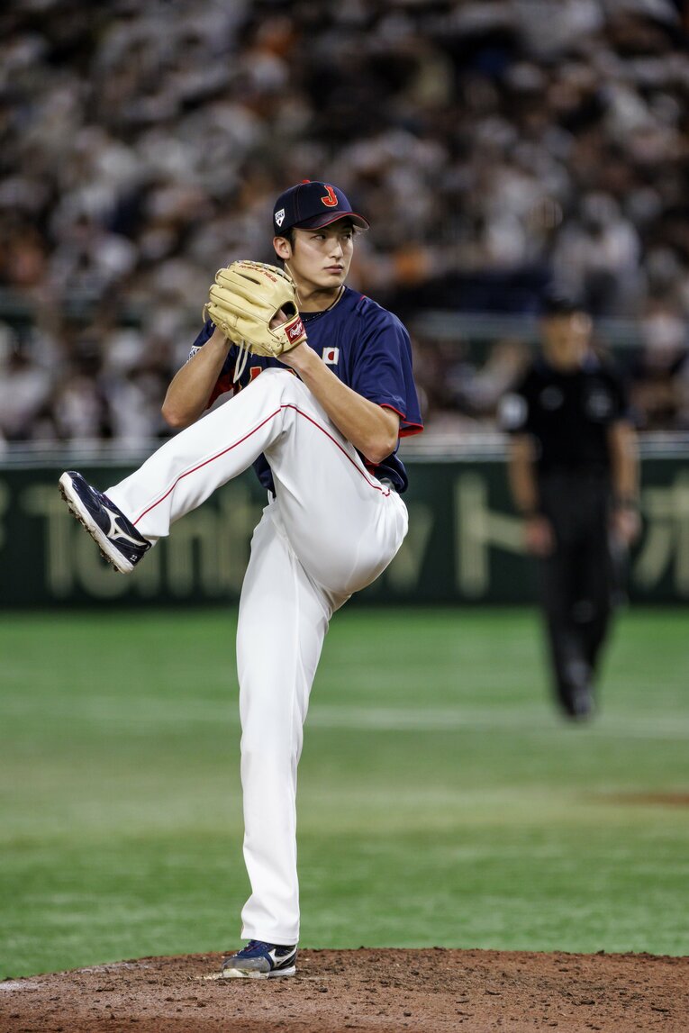 11月の侍ジャパン強化試合ではメンバー入りしていた山崎颯一郎　©︎Kiichi Matsumoto