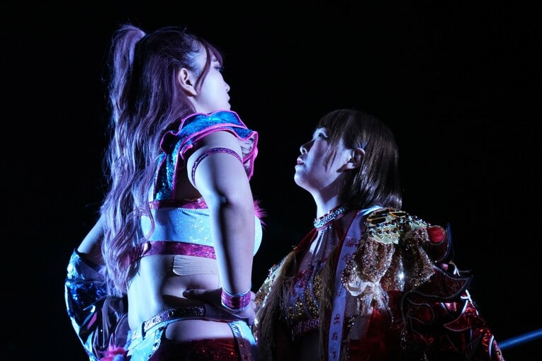 マリーゴールドのリングで後藤智香と対戦、10月26日、両国国技館　©Essei Hara