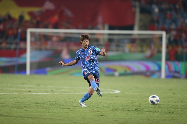 守田英正もオーストラリア戦に続き田中、遠藤と中盤のユニットを組んだ　©JFA