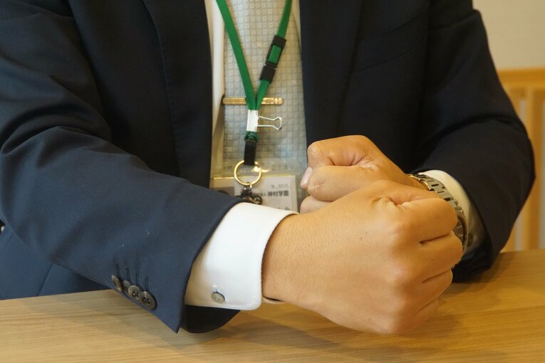 インタビューに応える小田監督　©Kei Nakamura